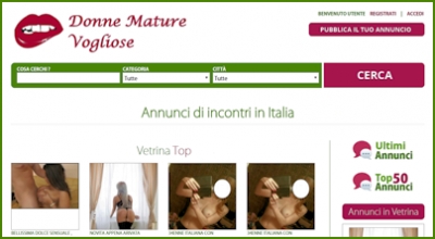 Apri la recensione del sito web: https://www.donnematurevogliose.com/